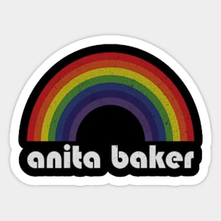 Anita Baker / Vintage Rainbow Design // Fan Art Design Sticker